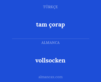 vollsocken - tam çorap