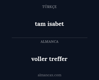 voller treffer - tam isabet