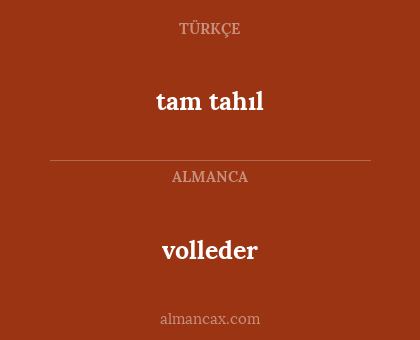 tam tahıl - volleder