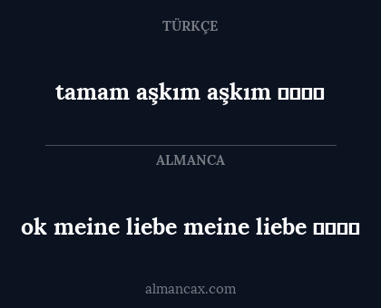 ok meine liebe meine liebe ❤️❤️ - tamam aşkım aşkım ❤️❤️