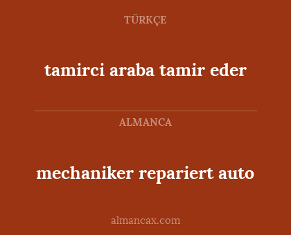 mechaniker repariert auto - tamirci araba tamir eder