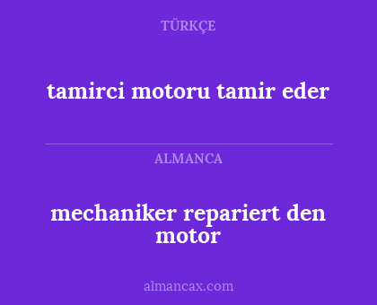 mechaniker repariert den motor - tamirci motoru tamir eder
