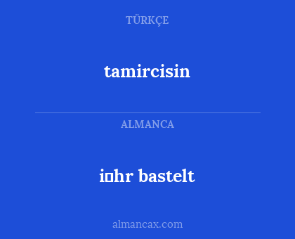 i̇hr bastelt - tamircisin