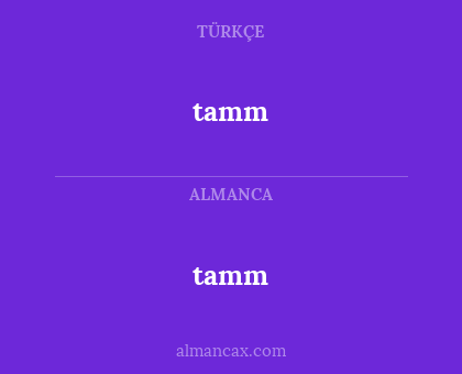 tamm - tamm