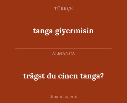 trägst du einen tanga? - tanga giyermisin