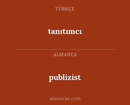 tanıtımcı - publizist
