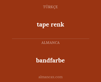 bandfarbe - tape renk