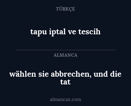 wählen sie abbrechen, und die tat - tapu iptal ve tescih