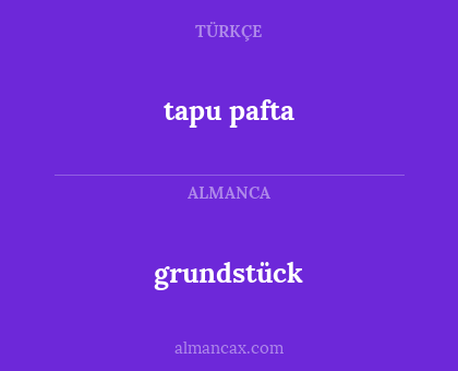 grundstück - tapu pafta