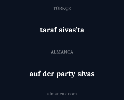 taraf
sivas’ta - auf der party sivas
