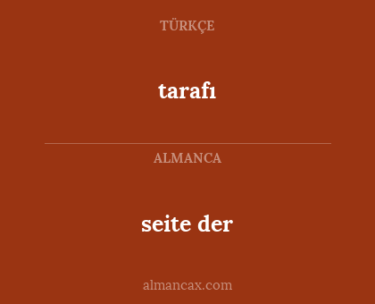 tarafı - seite der