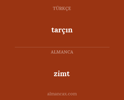 tarçın - zimt