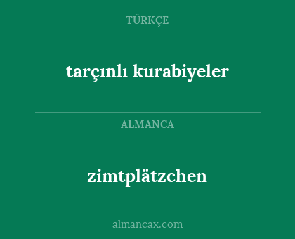 zimtplätzchen - tarçınlı kurabiyeler