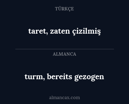turm, bereits gezogen - taret, zaten çizilmiş