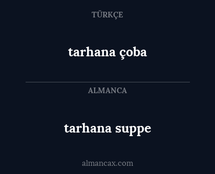 tarhana suppe - tarhana çoba