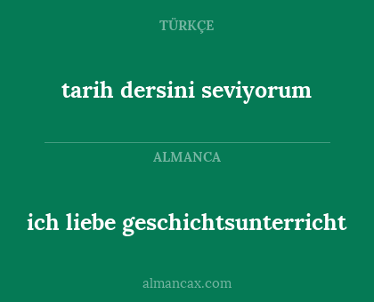 tarih dersini seviyorum - ich liebe geschichtsunterricht