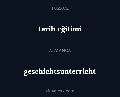 tarih eğitimi - geschichtsunterricht