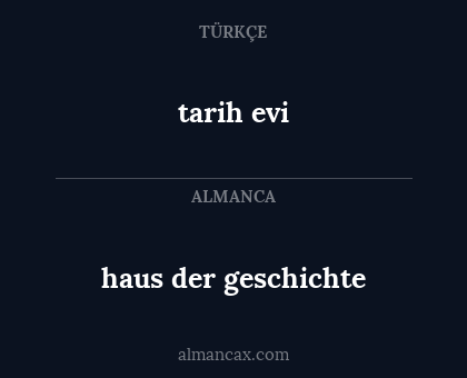 tarih evi - haus der geschichte