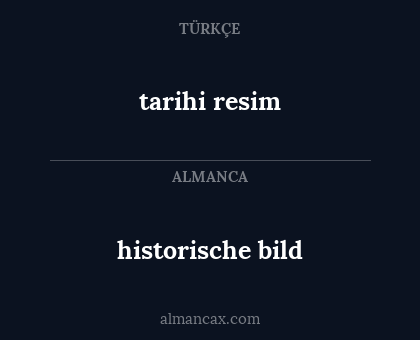 historische bild - tarihi resim