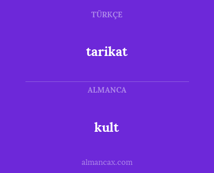 kult - tarikat