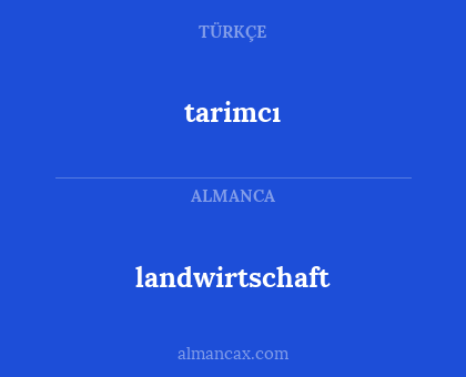 landwirtschaft - tarimcı