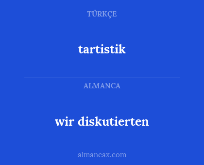 tartistik - wir diskutierten