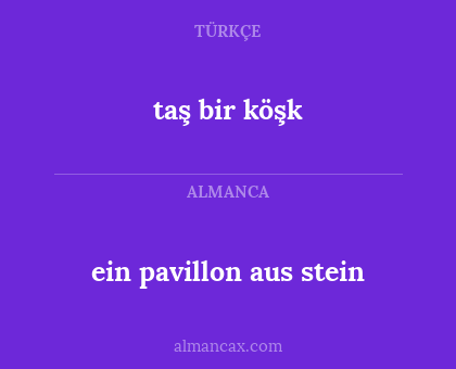 taş bir köşk - ein pavillon aus stein