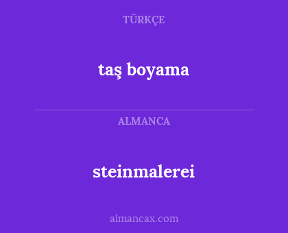 taş boyama - steinmalerei
