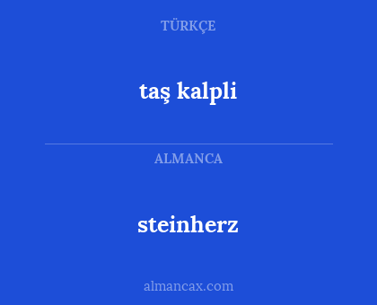 steinherz - taş kalpli