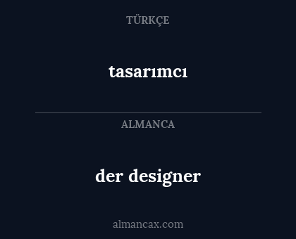 tasarımcı - der designer