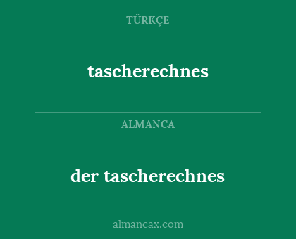 tascherechnes - der tascherechnes