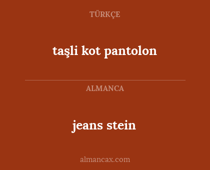 taşli kot pantolon - jeans stein