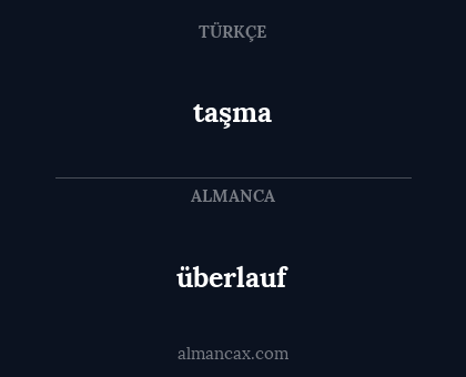 taşma - überlauf