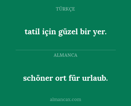 tatil için güzel bir yer. - schöner ort für urlaub.