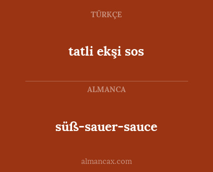 tatli ekşi sos - süß-sauer-sauce