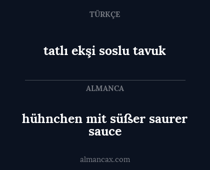 tatlı ekşi soslu tavuk - hühnchen mit süßer saurer sauce