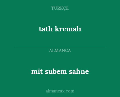 mit subem sahne - tatlı kremalı