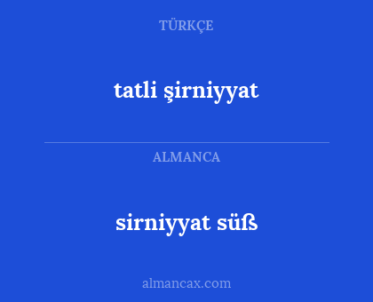 tatli şirniyyat - sirniyyat süß