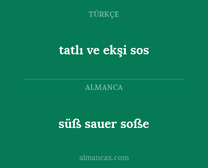 süß sauer soße - tatlı ve ekşi sos