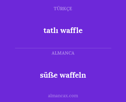 tatlı waffle - süße waffeln