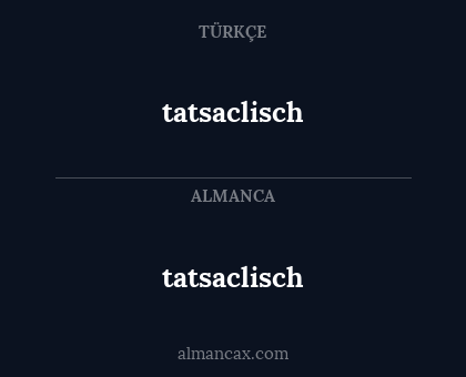 tatsaclisch - tatsaclisch