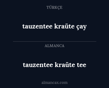tauzentee kraüte çay - tauzentee kraüte tee
