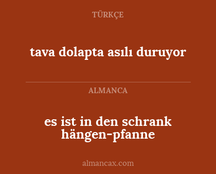 tava dolapta asılı duruyor - es ist in den schrank hängen-pfanne