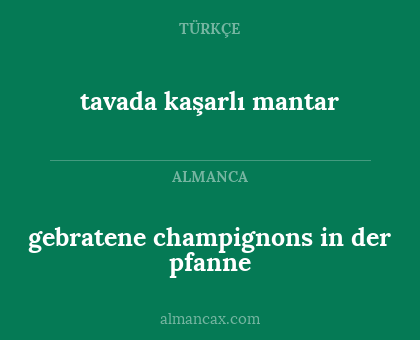 tavada kaşarlı mantar - gebratene champignons in der pfanne