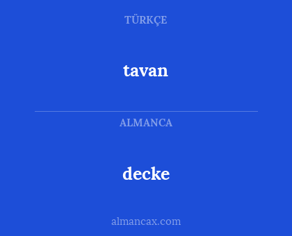 decke - tavan