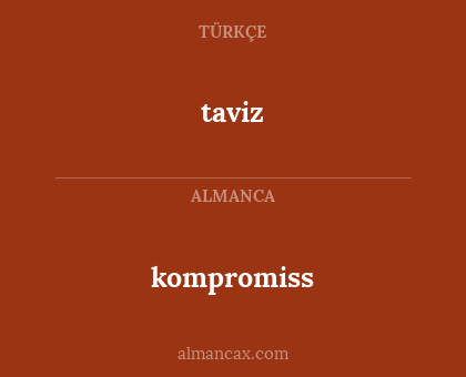 taviz - kompromiss