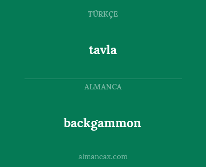 backgammon - tavla