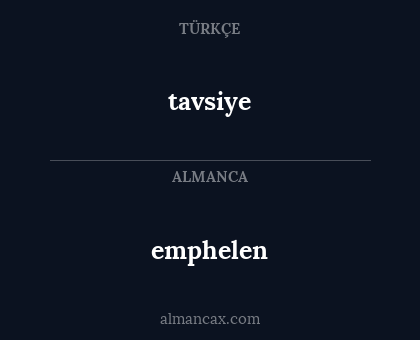 tavsiye - emphelen