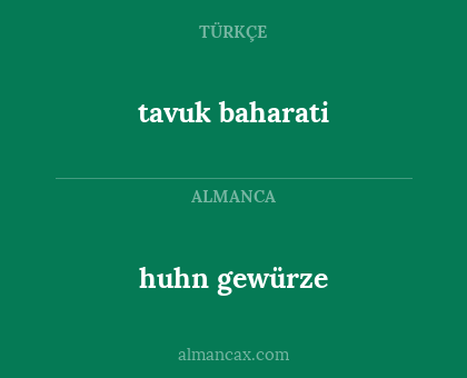 tavuk baharati - huhn gewürze