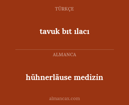 hühnerläuse medizin - tavuk bıt ılacı